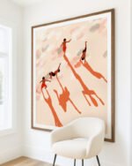 Shop free spirits freedom children on beach vacation Art Print & Canvas Print, Commercial digital license & Instant download printable - exclusively certified at 83oranges.com by artist Uma Gokhale Indiachair