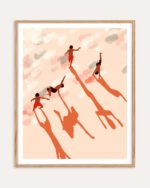 Shop free spirits freedom children on beach vacation Art Print & Canvas Print, Commercial digital license & Instant download printable - exclusively certified at 83oranges.com by artist Uma Gokhale India