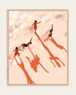 Shop free spirits freedom children on beach vacation Art Print & Canvas Print, Commercial digital license & Instant download printable - exclusively certified at 83oranges.com by artist Uma Gokhale India