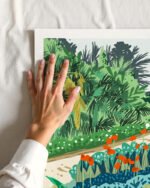 Shop botanical illustration garden nature landscape Art Print, Canvas Print, Commercial digital license & instant download printable - certified at 83oranges.com by artist Uma Gokhale India