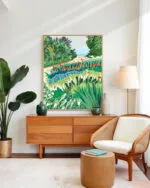 Shop botanical illustration garden nature landscape Art Print, Canvas Print - exclusively certified at 83oranges.com by artist Uma Gokhale India