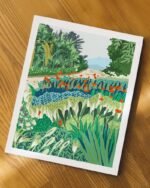 Shop botanical illustration garden nature landscape Art Print, Canvas Print - exclusively certified at 83oranges.com by artist Uma Gokhale India