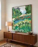 Shop botanical illustration garden nature landscape Art Print, Canvas Print, Commercial digital license & instant download printable - certified at 83oranges.com by artist Uma Gokhale India