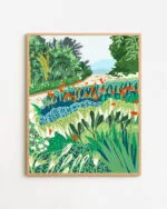 Shop botanical illustration garden nature landscape Art Print, Canvas Print - exclusively certified at 83oranges.com by artist Uma Gokhale India