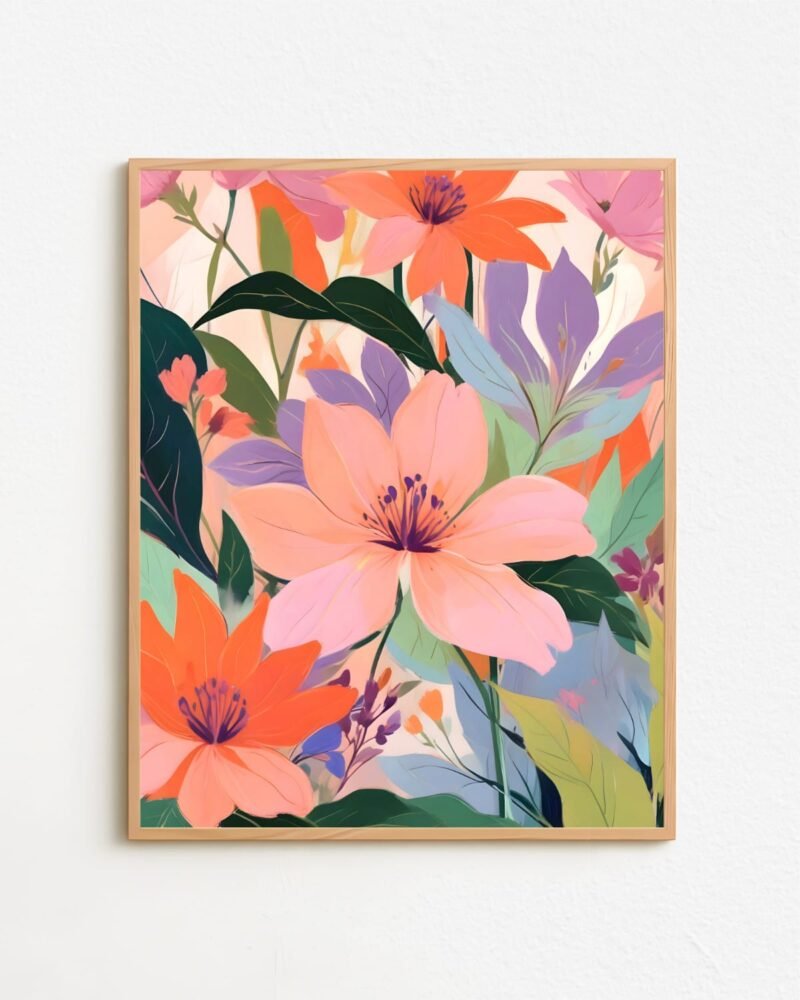 Shop Summer happy place floral garden Art Print, Canvas Print - exclusively certified at 83oranges.com by artist Uma Gokhale India