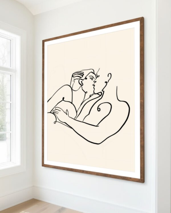 Shop The Kiss Art Print, canvas prints, Commercial digital license & Instant download printable by 83 Oranges.