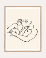 Shop The Kiss Art Print, canvas prints, Commercial digital license & Instant download printable by 83 Oranges.