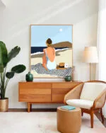 Shop Bohemian woman Tropical vacation Fashion social detox no posting Art Print & Canvas Print - exclusively certified at 83oranges.com by artist Uma Gokhale India