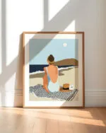 Shop Bohemian woman Tropical vacation Fashion social detox no posting Art Print & Canvas Print - exclusively certified at 83oranges.com by artist Uma Gokhale India