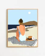 Shop Bohemian woman Tropical vacation Fashion social detox no posting Art Print & Canvas Print - exclusively certified at 83oranges.com by artist Uma Gokhale India