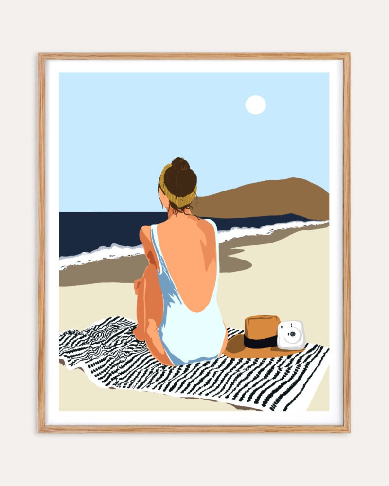 Shop Bohemian woman Tropical vacation Fashion social detox no posting Art Print & Canvas Print, Commercial digital license & Instant download printable - exclusively certified at 83oranges.com by artist Uma Gokhale India