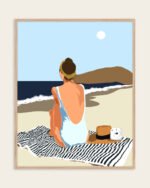 Shop Bohemian woman Tropical vacation Fashion social detox no posting Art Print & Canvas Print, Commercial digital license & Instant download printable - exclusively certified at 83oranges.com by artist Uma Gokhale India