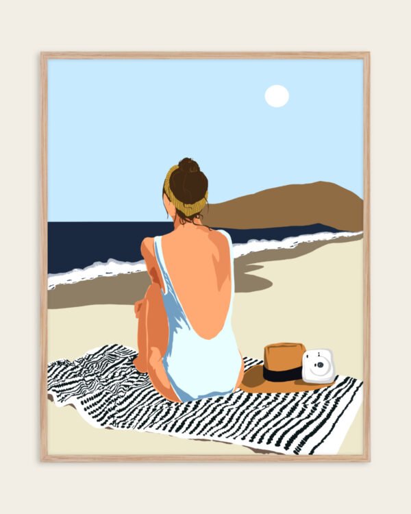 Shop Bohemian woman Tropical vacation Fashion social detox no posting Art Print & Canvas Print, Commercial digital license & Instant download printable - exclusively certified at 83oranges.com by artist Uma Gokhale India