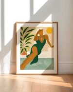 Shop Bohemian woman waiting fashion pose Art Print & Canvas Print, Commercial digital license & Instant download printable - exclusively certified at 83oranges.com by artist Uma Gokhale India