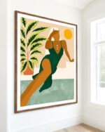 Shop Bohemian woman waiting fashion pose Art Print & Canvas Print, Commercial digital license & Instant download printable - exclusively certified at 83oranges.com by artist Uma Gokhale India