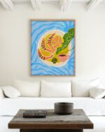 Shop Tiger Prawns shrimp sea food platter painting Art Print, Canvas Print, Commercial digital license, Instant download printable download - available at 83oranges.com by artist Uma Gokhale India