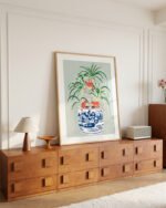 Shop Tropical bonsai strange plant & monkeys Painting Art Print, Canvas Print, Commercial digital license & Instant printable download - available at 83oranges.com by artist Uma Gokhale India