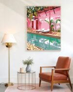 Shop Turkish Architecture Morocco Pink Buildings Art Print, Canvas Print & Fabric Print - exclusively available at 83oranges.com by artist Uma Gokhale India