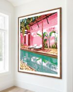 Shop Turkish Architecture Morocco Pink Buildings Art Print, Canvas Print, Commercial digital license & Instant download printable - available at 83oranges.com by artist Uma Gokhale India