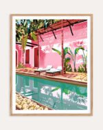 Shop Turkish Architecture Morocco Pink Buildings Art Print, Canvas Print, Commercial digital license & Instant download printable - available at 83oranges.com by artist Uma Gokhale India