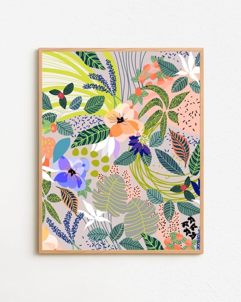 Shop wander floral flowers botanical illustration Art Print, Canvas Print - exclusively certified at 83oranges.com by artist Uma Gokhale India