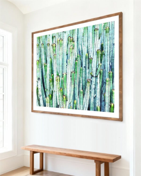 Shop watercolor cactus botanical plants painting Nature Art Print, Canvas Print, Commercial digital license & Instant download printable- exclusively available at 83oranges.com by artist Uma Gokhale India
