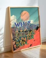 Shop mountain landscape typography quote motivational power resilience surrealism small batch graphic Art Print, Canvas Print & Fabric Print - exclusively available at 83oranges.com by artist Uma Gokhale India