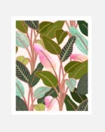 Shop tropical botanical nature graphic jungle Art Print, Canvas Print - exclusively certified at 83oranges.com by artist Uma Gokhale India