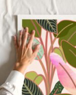 Shop tropical botanical nature graphic jungle Art Print, Canvas Print, Commercial digital License & Instant download printable - certified at 83oranges.com by artist Uma Gokhale India