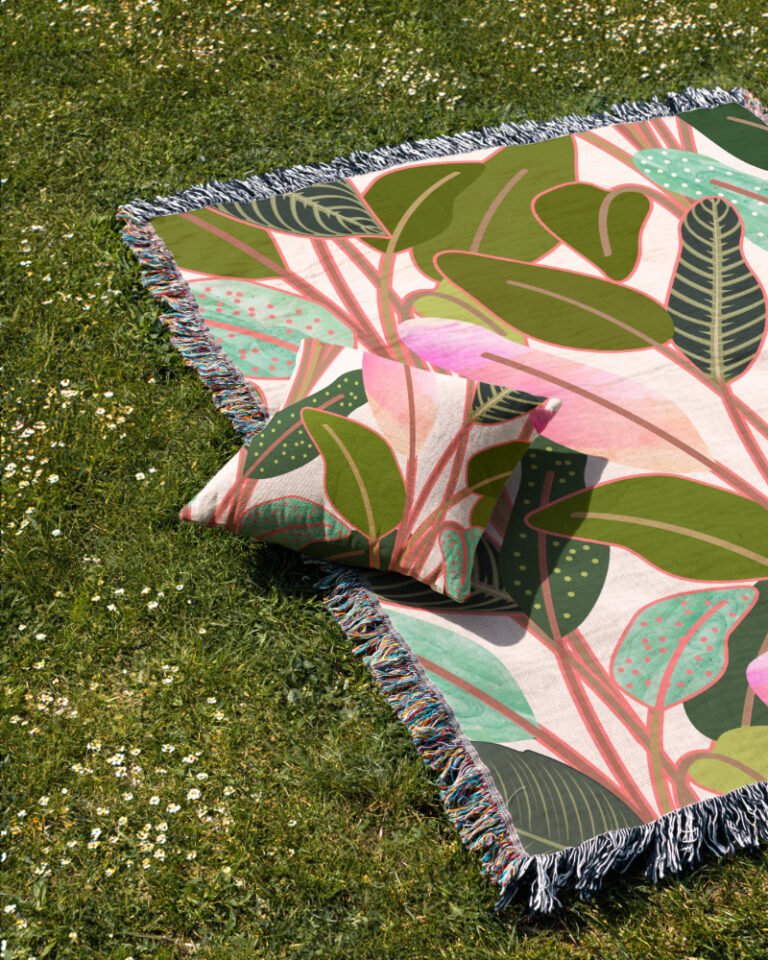 Shop tropical botanical nature graphic jungle Art Print, Canvas Print, Commercial digital License & Instant download printable - certified at 83oranges.com by artist Uma Gokhale India