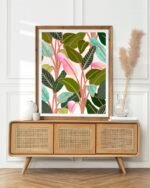 Shop tropical botanical nature graphic jungle Art Print, Canvas Print - exclusively certified at 83oranges.com by artist Uma Gokhale India