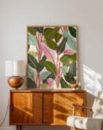 Shop tropical botanical nature graphic jungle Art Print, Canvas Print, Commercial digital License & Instant download printable - certified at 83oranges.com by artist Uma Gokhale India