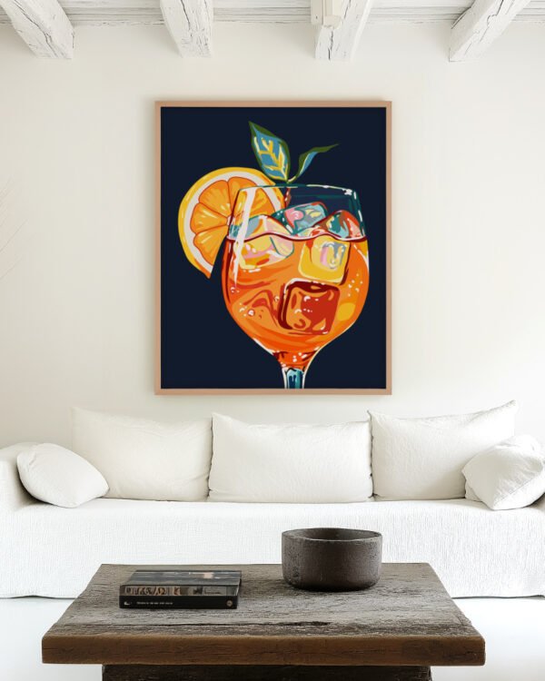 Shop Hawaiian cocktail Aperol drinks summer Art Print, Canvas Print, digital commercial license, instant download printable download - available at 83oranges.com by artist Uma Gokhale India