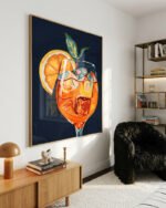 Shop Hawaiian cocktail Aperol drinks summer Art Print, Canvas Print, digital commercial license, instant download printable download - available at 83oranges.com by artist Uma Gokhale India