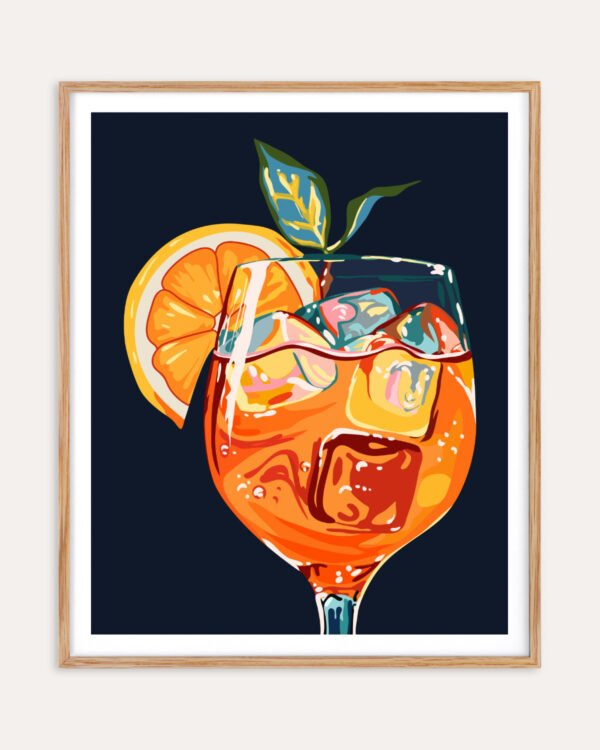 Shop Hawaiian cocktail Aperol drinks summer Art Print, Canvas Print, digital commercial license, instant download printable download - available at 83oranges.com by artist Uma Gokhale India