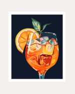 Shop Hawaiian cocktail Aperol drinks summer Art Print, Canvas Print, digital commercial license, instant download printable download - available at 83oranges.com by artist Uma Gokhale India