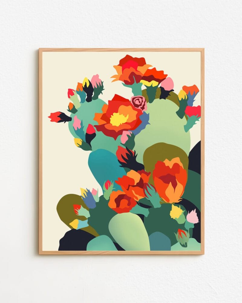 Shop cactus botanical plants illustration Nature Art Print, Canvas Print & Fabric Print - exclusively available at 83oranges.com by artist Uma Gokhale India
