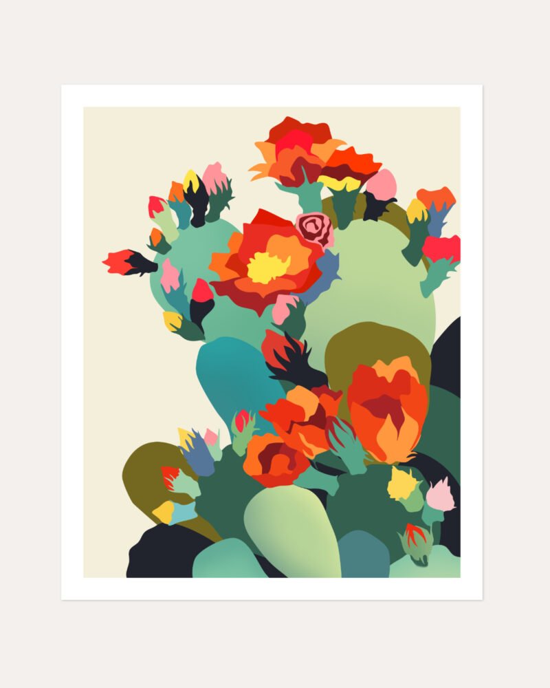 Shop cactus botanical plants illustration Nature Art Print, Canvas Print, commercial digital license, instant download printable - exclusively available at 83oranges.com by artist Uma Gokhale India