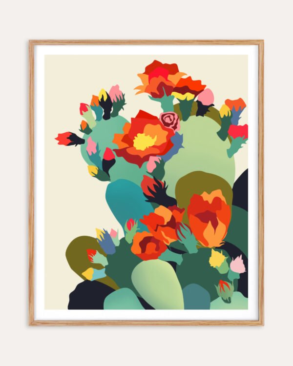 Shop cactus botanical plants illustration Nature Art Print, Canvas Print, commercial digital license, instant download printable - exclusively available at 83oranges.com by artist Uma Gokhale India