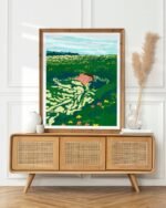 Shop how to take a nap nature landscape greenery garden woman concept Art Print & Canvas Print - exclusively certified at 83oranges.com by artist Uma Gokhale India