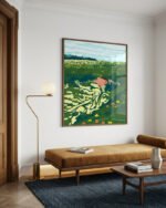 Shop how to take a nap nature landscape greenery garden woman concept Art Print, Canvas Print, Commercial digital license, Instant download printable - available certified at 83oranges.com by artist Uma Gokhale India