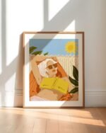 Shop bohemian woman bikini vacation travel summer Art Print, Canvas Print & Fabric Print - exclusively available at 83oranges.com by artist Uma Gokhale India