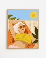 Shop bohemian woman bikini vacation travel summer Art Print, Canvas Print & Fabric Print - exclusively available at 83oranges.com by artist Uma Gokhale India