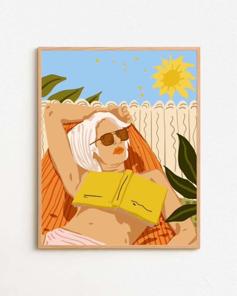 Shop bohemian woman bikini vacation travel summer Art Print, Canvas Print & Fabric Print - exclusively available at 83oranges.com by artist Uma Gokhale India