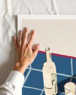 Shop Melon vodka shots still life gouache painting Art Print & Canvas Print, commercial digital license, instant download printable - exclusively certified at 83oranges.com by artist Uma Gokhale India