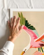 Shop roseate spoonbills birds pastel animals Art Print, Canvas Print, Commercial digital license & instant download printable- exclusively available at 83oranges.com by artist Uma Gokhale India