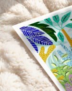 Shop bohemian woman cheetah Jungle safari watercolor Painting Art Print, Canvas Print, commercial digital license, instant download printable - available at 83oranges.com by artist Uma Gokhale India