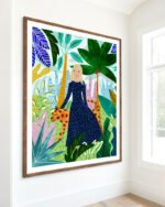 Shop bohemian woman cheetah Jungle safari watercolor Painting Art Print, Canvas Print, commercial digital license, instant download printable - available at 83oranges.com by artist Uma Gokhale India