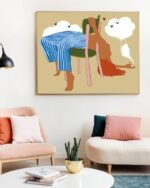Shop smoking up clouds weekend vibe fashion boho hippie painting Art Print, Canvas Print & Fabric Print - exclusively available at 83oranges.com by artist Uma Gokhale India