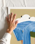 Shop smoking up clouds weekend vibe fashion boho hippie painting Art Print, Canvas Print, Commercial digital license & Instant download printable - available at 83oranges.com by artist Uma Gokhale India